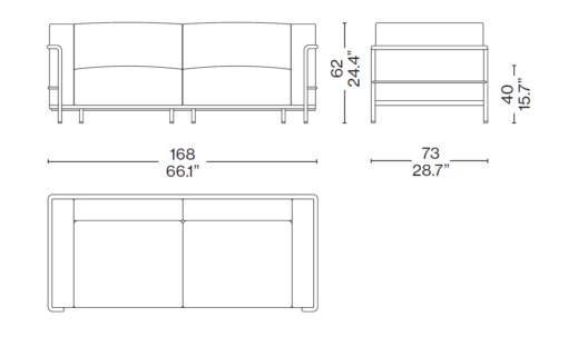 3 Fauteuil Grand Confort, Grand Modèle, Deux Places - Cassina - Image 6