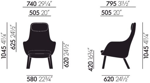 HAL Lounge Chair & Ottoman - Vitra - Image 7