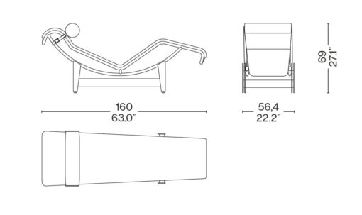 4 Chaise Longue à Reglage Continu - Cassina - Image 7