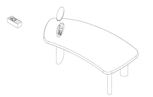Petit Bureau En Forme Libre - Cassina - Image 8