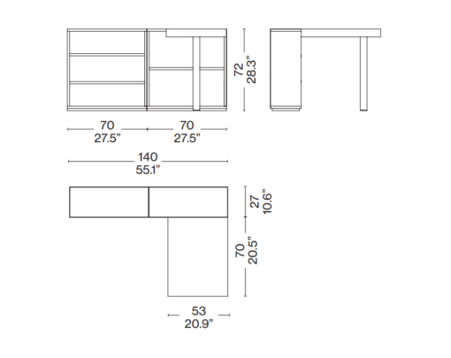 LC16 Table de Travail - Cassina - Image 3