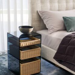 Alternative view of Volage EX-S Night Glass Bedside Table - Cassina