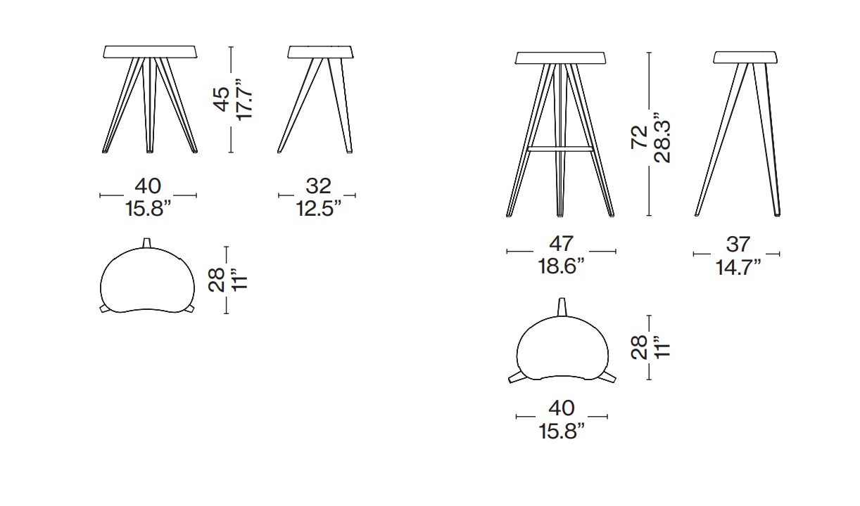 Mexique Stool - Cassina - Image 10