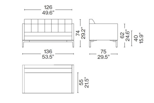 Volage EX-S Slim Sofa - Cassina - Image 9