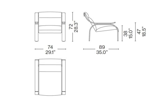 Woodline Armchair - Cassina - Image 6