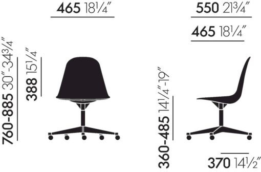Eames Plastic Side Chair RE PSCC - Vitra - Image 12