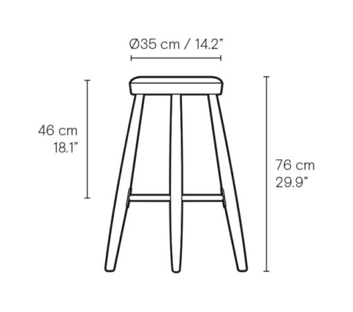 CH56 | Bar Stool - Carl Hansen & Sons - Image 8