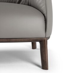 Alternative view of Archibald Large Armchair With Wood Base - Poltrona Frau
