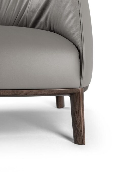 Archibald Large Armchair With Wood Base - Poltrona Frau - Image 2