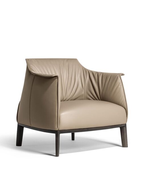 Archibald Armchair With Wood Base - Poltrona Frau - Image 2