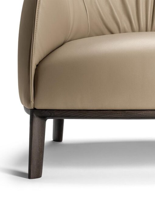 Archibald Armchair With Wood Base - Poltrona Frau - Image 4