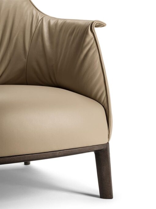 Archibald Armchair With Wood Base - Poltrona Frau - Image 5