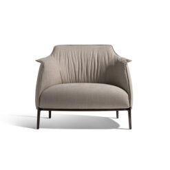 Archibald Large Armchair With Wood Base - Poltrona Frau