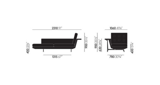 Grand Sofà Chaise Longue - Vitra - Image 4