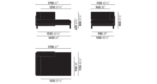 Anagram Sofa Chaise Longue - Vitra - Image 6