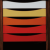 Warm Colour Range 6 Drawers